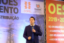 O governador Carlos Massa Ratinho Junior e o presidente da Copel, Daniel Pimentel Slaviero, anunciaram nesta sexta-feira (24) os investimentos da Companhia na região Oeste do Paraná para os próximos três anos. Foto: Jaelson Lucas/ANPr