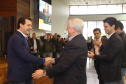 O governador Carlos Massa Ratinho Junior e o presidente da Copel, Daniel Pimentel Slaviero, anunciaram nesta sexta-feira (24) os investimentos da Companhia na região Oeste do Paraná para os próximos três anos. Foto: Jaelson Lucas/ANPr