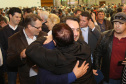 O governador Carlos Massa Ratinho Junior e o presidente da Copel, Daniel Pimentel Slaviero, anunciaram nesta sexta-feira (24) os investimentos da Companhia na região Oeste do Paraná para os próximos três anos. Foto: Jaelson Lucas/ANPr