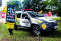 Uma grande mobilização de conscientização sobre segurança no trânsito foi desencadeada pela Polícia Militar nesta segunda-feira (27), Dia Estadual de Prevenção a Acidentes de Trânsito, por conta das atividades educativas da campanha Maio Amarelo. As equipes policiais abordaram motoristas, pedestres e ciclista, com apoio de voluntários de entidades e órgãos ligados ao trânsito nas principais cidades do Paraná.  Curitiba, 27/05/2019  -  Foto: Soldado Amanda Morais