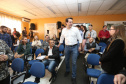 Os municípios de Pitanga, Goioxim, Guarapuava, Roncador, Campina do Simão e Cândido de Abreu, na região central do Paraná, vão investir R$ 2,3 milhões em obras e ações de melhoria em outras áreas. Os recursos são do Governo do Estado e foram confirmados pelo governador Carlos Massa Ratinho Junior nesta sexta-feira (7), em encontro com prefeitos na Associação dos Municípios do Centro do Paraná (AMOCENTRO), em Pitanga.  Foto: José Fernando Ogura/ANPr