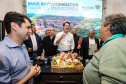 Governador Carlos Massa Ratinho Junior se reúne em Irati com os prefeitos do Centro-Sul do Paraná, e repassa recursos para investimentos em diversos municípios da região. O secretário do Desenvolvimento Urbano e Obras Públicas, João Carlos Ortega, também participa do encontro. - Irati, 07/06/2019 - Foto: Geraldo Bubniak/ANPr