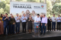 Governador Carlos Massa Ratinho Junior, durante solenidade realizada no município de Quitandinha, na Região Metropolitana de Curitiba, entregou títulos de regularização fundiária para 59 pequenos produtores rurais e confirmou recursos para a prefeitura adquirir equipamento rodoviário e veículo para uso na administração - Quitandinha, 13/06/2019 - Foto: José Fernando Ogura/ANPr