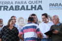 Governador Carlos Massa Ratinho Junior, durante solenidade realizada no município de Quitandinha, na Região Metropolitana de Curitiba, entregou títulos de regularização fundiária para 59 pequenos produtores rurais e confirmou recursos para a prefeitura adquirir equipamento rodoviário e veículo para uso na administração - Quitandinha, 13/06/2019 - Foto: Rodrigo Félix Leal/ANPr