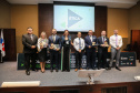 Painel 1: Instrumento Do Compliance Na Administração Pública com AndreaStrapasson,  Marcos Turbay, Phillip Gil França  e Rodrigo Pironti  durante I Simpósio de Combate à Corrupção na Administração Pública na Sede da OAB em Curitiba.  Curitiba, 14/06/2019 -  Foto: Geraldo Bubniak/ANPr