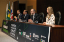 Painel 1: Instrumento Do Compliance Na Administração Pública com AndreaStrapasson,  Marcos Turbay, Phillip Gil França  e Rodrigo Pironti  durante I Simpósio de Combate à Corrupção na Administração Pública na Sede da OAB em Curitiba.  Curitiba, 14/06/2019 -  Foto: Geraldo Bubniak/ANPr