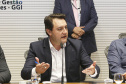 O governador Carlos Massa Ratinho Junior reuniu-se com representantes das Artes Marciais. Participaram: superintendente do Esporte, Hélio Wirbiski; deputado Alexandre Amaro; entre outros.Curitiba, 17-06-19.Foto: Arnaldo Alves / ANPr.