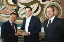 Governador Carlos Massa Ratinho Jr recebe visita do embaixador de Bangladesh Zulfiqar Rahman. -  Curitiba,17/06/2019 Foto:Jaelson Lucas / ANPr