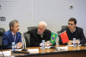 O vice-governador Darci Piana, recebe delegação chinesa, no Palácio Iguaçu. Participaram: Ceo da CCCC Chang Youngbu; presidente da CCCC no Brasil, Lin Li; presidente da Concremat, Mauro Viegas Neto; presidente da SDC do Brasil, Luo Jung; secretário de Infraestrutura e Logística, Sandro Alex; presidente da Paraná Desenvolvimento, Eduardo Bekin e o superintendente dos Portos do Paraná, Luiz Fernando Garcia.Curitiba, 08-07-19.Foto: Arnaldo Alves / ANPr.