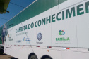 O bairro Cajuru, de Curitiba, e os municípios de Chopinzinho, Jandaia do Sul, Realeza, Reserva, Tibagi, Cambará e Jaguariaíva já estão recebendo, neste mês de julho, o Programa Carretas do Conhecimento. Realizado pelo Governo do Paraná, por meio da Secretaria da Justiça, Família e Trabalho; a Volkswagen e o Senai Paraná, o programa oferece cursos de qualificação profissional de forma gratuita para a população paranaense. Foto: Divulgação/SEJUF