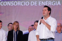A primeira usina do Brasil de produção de biogás a partir do tratamento dos dejetos de suínos começou a funcionar no Paraná nesta quarta-feira (24), em Entre Rios do Oeste, na Região Oeste do Estado. O governador Carlos Massa Ratinho Junior inaugurou a unidade geradora cuja capacidade total é de 480 KW, transformando por dia 215 toneladas de um agente poluidor em energia limpa.  Foto: Rodrigo Felix Leal/ANPr