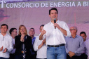A primeira usina do Brasil de produção de biogás a partir do tratamento dos dejetos de suínos começou a funcionar no Paraná nesta quarta-feira (24), em Entre Rios do Oeste, na Região Oeste do Estado. O governador Carlos Massa Ratinho Junior inaugurou a unidade geradora cuja capacidade total é de 480 KW, transformando por dia 215 toneladas de um agente poluidor em energia limpa.  Foto: Rodrigo Felix Leal/ANPr
