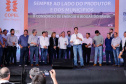 A primeira usina do Brasil de produção de biogás a partir do tratamento dos dejetos de suínos começou a funcionar no Paraná nesta quarta-feira (24), em Entre Rios do Oeste, na Região Oeste do Estado. O governador Carlos Massa Ratinho Junior inaugurou a unidade geradora cuja capacidade total é de 480 KW, transformando por dia 215 toneladas de um agente poluidor em energia limpa.  Foto: Rodrigo Felix Leal/ANPr
