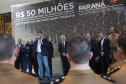 O governador Carlos Massa Ratinho Junior assina  promoções e progressões das Forças de Segurança Pública. Foto: Jaelson Lucas/ANPr