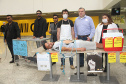 Uma grande ação de conscientização movimentou o Aeroporto Afonso Pena em Curitiba, nesta sexta-feira (26). Foram realizadas ações para alertar a população sobre os verdadeiros riscos que o tráfico de pessoas apresenta. Foto:SEJUF