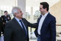 O governador Carlos Massa Ratinho Junior recebe nesta sexta-feira (23), o  ministro da Ciência e Tecnologia, Inovação e Comunicação, Marcos Pontes, no Palácio Iguaçu em Curitiba.  Curitiba, 23/08/2019 -Foto: Geraldo Bubniak/AEN