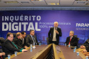 O  vice governador Darci Piana participa nesta segunda-feira (02) da apresentação da consolidação do Inquérito Digital Paraná. Com este sistema, que já foi implantado, todas as etapas dos inquéritos policiais passam a ser digitais, garantindo mais agilidade e economia.   02/09/2019 -Foto: Geraldo Bubniak/AEN