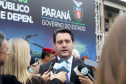 O Governador Carlos Massa Ratinho Junior autoriza nesta quarta-feira (04) a realização de concurso público e contratação de profissionais para a Polícia Militar, Polícia Civil e Departamento Penitenciário (Depen). Participaram do evento: os secretários, de Segurança, cel. Romulo Marinho Soares; da Casa Civil, Guto Silva; comandante geral da PMPR, cel. Péricles de Matos; delegado geral da Polícia Civil do Paraná, Silvio Jacob Rockembach; Curitiba, 04-09-19.Foto: Arnaldo Alves / AEN