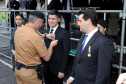 O Governador Carlos Massa Ratinho Junior autoriza nesta quarta-feira (04) a realização de concurso público e contratação de profissionais para a Polícia Militar, Polícia Civil e Departamento Penitenciário (Depen). Participaram do evento: os secretários, de Segurança, cel. Romulo Marinho Soares; da Casa Civil, Guto Silva; comandante geral da PMPR, cel. Péricles de Matos; delegado geral da Polícia Civil do Paraná, Silvio Jacob Rockembach; Curitiba, 04-09-19.Foto: Arnaldo Alves / AEN