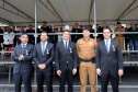 O Governador Carlos Massa Ratinho Junior autoriza nesta quarta-feira (04) a realização de concurso público e contratação de profissionais para a Polícia Militar, Polícia Civil e Departamento Penitenciário (Depen). Participaram do evento: os secretários, de Segurança, cel. Romulo Marinho Soares; da Casa Civil, Guto Silva; comandante geral da PMPR, cel. Péricles de Matos; delegado geral da Polícia Civil do Paraná, Silvio Jacob Rockembach; Curitiba, 04-09-19.Foto: Arnaldo Alves / AEN