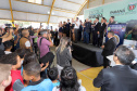 O governador Carlos Massa Ratinho Junior lança nesta quarta-feira (11) o programa Escola Segura na Região Metropolitana de Curitiba. Serão beneficiadas 40 escolas da região de nove municípios. Presentes: prefeito em exercício de São José dos Pinhais, Tiago Buhrer; secretários: de Educação, Renato Feder; de segurança pública, cel. Romulo Soares; comandante da PMPR, cel. Péricles de Matos; entre outros.Curitiba, 11-09-19.Foto: Arnaldo Alves / AEN.