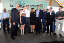 O governador Carlos Massa Ratinho Junior lança nesta quarta-feira (11) o programa Escola Segura na Região Metropolitana de Curitiba. Serão beneficiadas 40 escolas da região de nove municípios. Presentes: prefeito em exercício de São José dos Pinhais, Tiago Buhrer; secretários: de Educação, Renato Feder; de segurança pública, cel. Romulo Soares; comandante da PMPR, cel. Péricles de Matos; entre outros.Curitiba, 11-09-19.Foto: Arnaldo Alves / AEN.