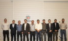 O governador Carlos Massa Ratinho Jr, reuniu-se com empresários da empresa Tirol, que anunciaram investimentos no município de Ipiranga. Presentes: prefeito de Ipiranga, Luiz Carlos Blum; secretário de Infraestrutura e Logística, Sandro Alex; diretor presidente da APD, Eduardo Bekin; gerente de projetos da Tirol, Maicon Spada; diretor industrial, Adalberto Rofner e diretor comercial da Tirol, Carlos Dresch.Curitiba, 11-09-19.Foto: Arnaldo Alves / AEN.