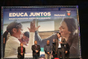 O governador Carlos Massa Ratinho Junior lançou nesta quarta-feira (11), em Curitiba, o programa Educa Juntos, iniciativa da Secretaria de Estado da Educação e do Esporte para apoiar os municípios e melhorar os índices de aprendizagem e alfabetização dos estudantes paranaenses desde a educação infantil. Foto: Gilson Abreu/AEN