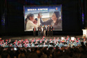 O governador Carlos Massa Ratinho Junior lançou nesta quarta-feira (11), em Curitiba, o programa Educa Juntos, iniciativa da Secretaria de Estado da Educação e do Esporte para apoiar os municípios e melhorar os índices de aprendizagem e alfabetização dos estudantes paranaenses desde a educação infantil. Foto: Gilson Abreu/AEN