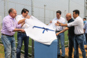 O governador Carlos Massa Ratinho Junior inaugura nesta quinta-feira (12), o Meu Campinho de Santa Cruz de Monte Castelo, no Noroeste do Paraná. Programa da Secretaria de Estado do Desenvolvimento Urbano e Obras Públicas, o Meu Campinho grama sintética, iluminação e segurança para a prática esportiva e de recreação de crianças e adolescentes, em horários em que não estão na escola. Santa Cruz do Monte Castelo, 12/09/2019 - Foto: Geraldo Bubniak/AEN