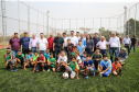 O governador Carlos Massa Ratinho Junior inaugura nesta quinta-feira (12), o Meu Campinho de Santa Cruz de Monte Castelo, no Noroeste do Paraná. Programa da Secretaria de Estado do Desenvolvimento Urbano e Obras Públicas, o Meu Campinho grama sintética, iluminação e segurança para a prática esportiva e de recreação de crianças e adolescentes, em horários em que não estão na escola. Santa Cruz do Monte Castelo, 12/09/2019 - Foto: Geraldo Bubniak/AEN