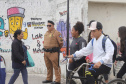 Escola Segura - cabo Andrade, policial voluntário do Colégio Estadual Ivete Martins de Souza.Piraquara, 13-09-19.Foto: Arnaldo Alves / AEN.