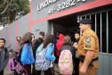 Escola Segura - Colégio Estadual Profa. Lindaura R. Lucas. - cabo Garcia, policial voluntário.São José dos Pinhais, 13-09-19.Foto: Arnaldo Alves / AEN.