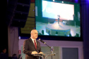 O governador Carlos Massa Ratinho Junior participa da abertura do 25º Congresso de Radiodifusão