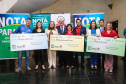 O Governo do Estado entrega os três principais prêmios do sorteio de Setembro do programa Nota Paraná, de R$ 20 mil, R$ 30 mil e R$ 50 mil. A solenidade de premiação acontece no Hospital das Clínicas, em Curitiba nesta quinta-feira (19). Curitiba, 19/09/2019 - Foto: Geraldo Bubniak/AEN