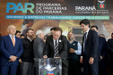 O Governo do Paraná apresentou nesta segunda-feira (23), em evento com o governador Carlos Massa Ratinho Junior, no Palácio Iguaçu, a carteira de projetos de parcerias público-privadas (PPP). Serão apresentados projetos previstos, com estimativas de prazos, investimentos e um quadro com a evolução do planejamento de cada um. Curitiba,23/09/2019 Foto:Jaelson Lucas / AEN