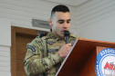Curitiba, 23 de setembro de 2019. Aula inaugural Curso de Operações táticas Verticais. . Foto: discurso de abertura da aula inicial 1º Ten Zanato.