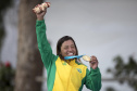 Ana Sátila, uma das principais atletas da canoagem slalom do mundo, garantiu nesta quinta-feira (26) a vaga brasileira para os Jogos Olímpicos Tóquio 2020. Ela é bolsista do Geração Olímpica, programa do Governo do Estado que concede bolsas a atletas, desde de sua base até o rendimento, e também a técnicos, com patrocínio da Copel. Hoje são 1252 bolsistas e a previsão é conceder cerca de 5 mil bolsas em quatro anos.Foto: Jonne Roriz/COB