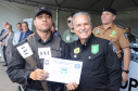 A Polícia Civil do Paraná promoveu uma solenidade de encerramento do 6º Curso de Operações Policiais, nesta sexta-feira (27), nas dependências do Centro de Operações Policiais Especiais. O curso destinado a agentes de segurança pública teve início no dia 2 de setembro com uma turma de 26 alunos. Apenas 15 chegaram ao fim e se formaram, entre eles duas mulheres. Foto: Divulgação/Polícia Civil