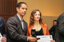 O governador Carlos Massa Ratinho Junior participa nesta segunda-feira (30), da comemoração do aniversário de 166 anos da Polícia Civil no Paraná na sede da OAB Paraná, em Curitiba .   30/09/2019 - Foto: Geraldo Bubniak/AEN