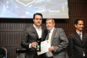 O governador Carlos Massa Ratinho Junior participa nesta segunda-feira (30), da comemoração do aniversário de 166 anos da Polícia Civil no Paraná na sede da OAB Paraná, em Curitiba .   30/09/2019 - Foto: Geraldo Bubniak/AEN