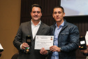 O governador Carlos Massa Ratinho Junior participa nesta segunda-feira (30), da comemoração do aniversário de 166 anos da Polícia Civil no Paraná na sede da OAB Paraná, em Curitiba .   30/09/2019 - Foto: Geraldo Bubniak/AEN