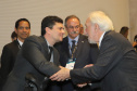 O governador Carlos Massa Ratinho Junior e o ministro da Justiça Sergio Moro, participaram da Encontro do Conselho Nacional de Secretários de Estado da Justiça, Cidadania, Direitos Humanos e Administração Penitenciária. Participaram: os secretários: de Segurança Pública, cel. Romulo Marinho Soares; entre outros.Curitiba, 04-10-19.Foto: Arnaldo Alves / AEN.