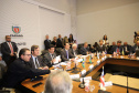 O governador Carlos Massa Ratinho Junior e o ministro da Justiça Sergio Moro, participaram da Encontro do Conselho Nacional de Secretários de Estado da Justiça, Cidadania, Direitos Humanos e Administração Penitenciária. Participaram: os secretários: de Segurança Pública, cel. Romulo Marinho Soares; entre outros.Curitiba, 04-10-19.Foto: Arnaldo Alves / AEN.