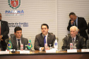 O governador Carlos Massa Ratinho Junior e o ministro da Justiça Sergio Moro, participaram da Encontro do Conselho Nacional de Secretários de Estado da Justiça, Cidadania, Direitos Humanos e Administração Penitenciária. Participaram: os secretários: de Segurança Pública, cel. Romulo Marinho Soares; entre outros.Curitiba, 04-10-19.Foto: Arnaldo Alves / AEN.