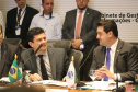 O governador Carlos Massa Ratinho Junior e o ministro da Justiça Sergio Moro, participaram da Encontro do Conselho Nacional de Secretários de Estado da Justiça, Cidadania, Direitos Humanos e Administração Penitenciária. Participaram: os secretários: de Segurança Pública, cel. Romulo Marinho Soares; entre outros.Curitiba, 04-10-19.Foto: Arnaldo Alves / AEN.