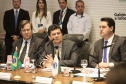 O governador Carlos Massa Ratinho Junior e o ministro da Justiça Sergio Moro, participaram da Encontro do Conselho Nacional de Secretários de Estado da Justiça, Cidadania, Direitos Humanos e Administração Penitenciária. Participaram: os secretários: de Segurança Pública, cel. Romulo Marinho Soares; entre outros.Curitiba, 04-10-19.Foto: Arnaldo Alves / AEN.