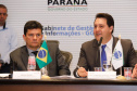 O governador Carlos Massa Ratinho Junior abriu nesta sexta-feira (04) a reunião do Conselho Nacional dos Secretários de Estado da Justiça, da Cidadania, Direitos Humanos e Administração Penitenciária (Consej), realizada no Palácio Iguaçu, em Curitiba. 