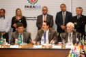 O governador Carlos Massa Ratinho Junior abriu nesta sexta-feira (04) a reunião do Conselho Nacional dos Secretários de Estado da Justiça, da Cidadania, Direitos Humanos e Administração Penitenciária (Consej), realizada no Palácio Iguaçu, em Curitiba. 