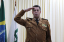 O Batalhão de Polícia Rodoviária (BPRv) recebeu nesta quarta-feira (09), na sede do Departamento de Estradas e Rodagens (DER-PR), em Curitiba, o novo comandante da unidade. O coronel Erich Wagner Osternack passou a função ao tenente-coronel Olavo Vianei Francischett Nunes, que desde 2012 chefiava a Central de Operações Policiais Militares (Copom).Na foto,  Cel Erick.